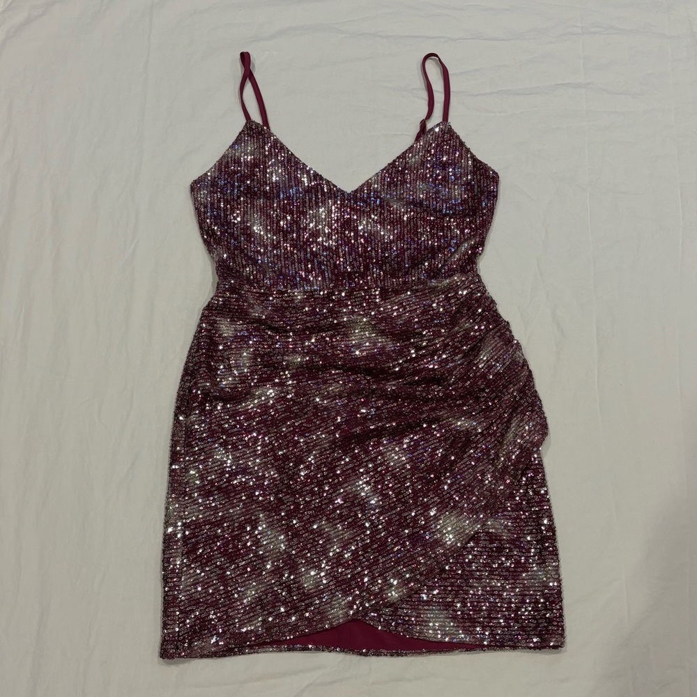 Lulu's Sparkling Purple Mini Dress